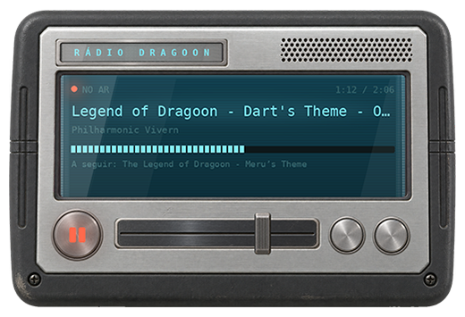 Player da Rádio Dragoon no modo compacto